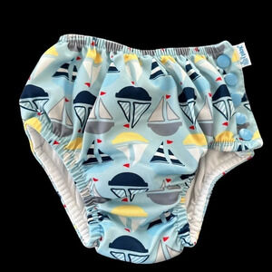 iplay Toddler Boys 3T Blue Sailboat Swim Diaper Swimwear Beach Pool Iplay